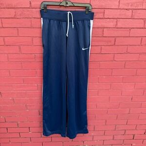 Vintage Nike Dri Fit Navy Blue Athletic Track Pants Womens Size Small Drawstring